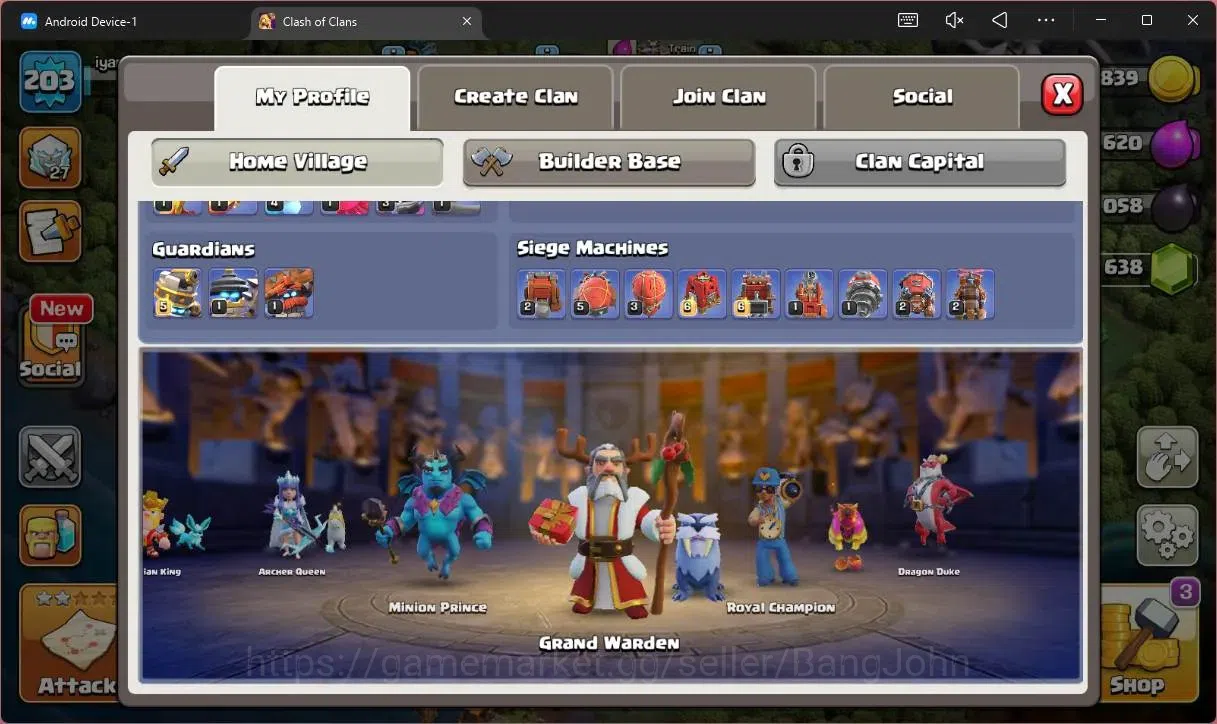 Clash of Clans Accounts Global |TH18–BH10|LVL 203|HH 12|BK52,AQ58,MP41,GW4 image 3