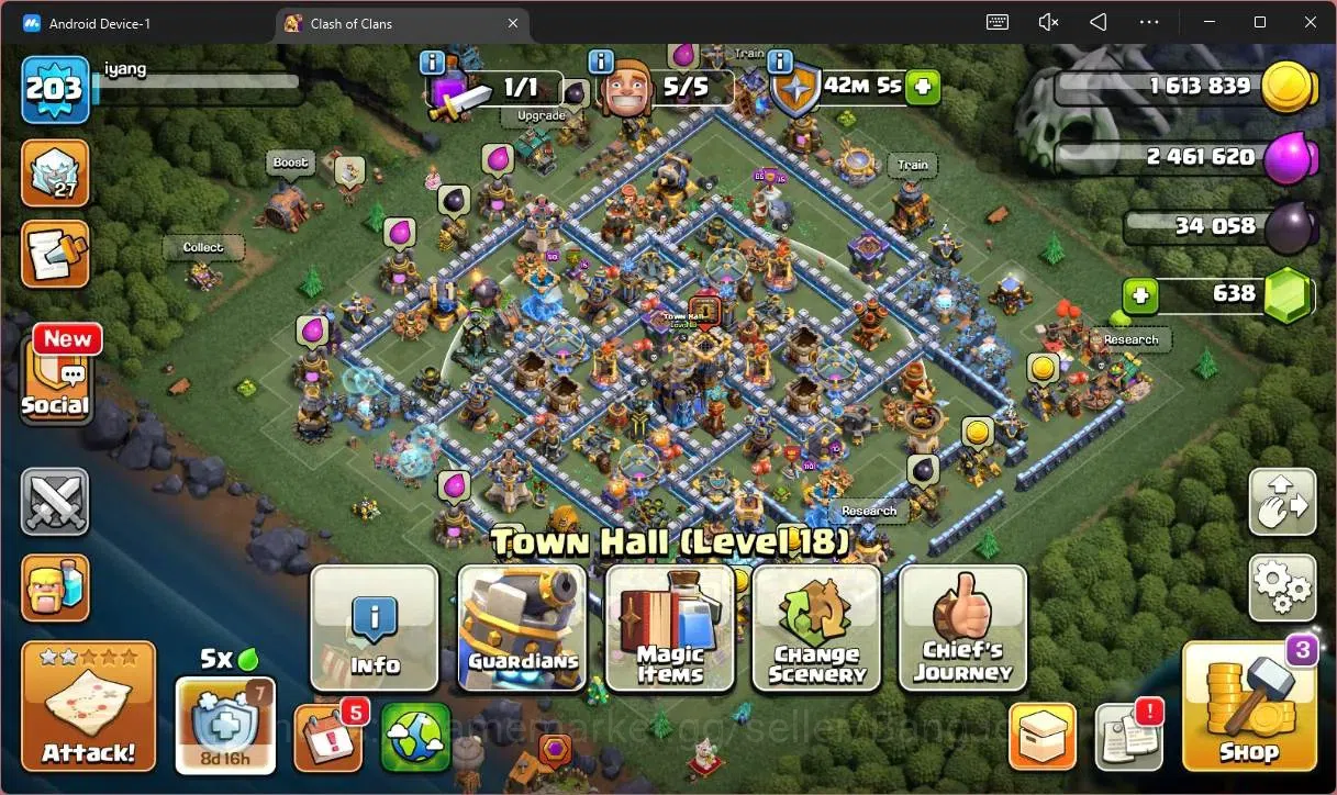 Clash of Clans Accounts Global |TH18–BH10|LVL 203|HH 12|BK52,AQ58,MP41,GW4 image 4