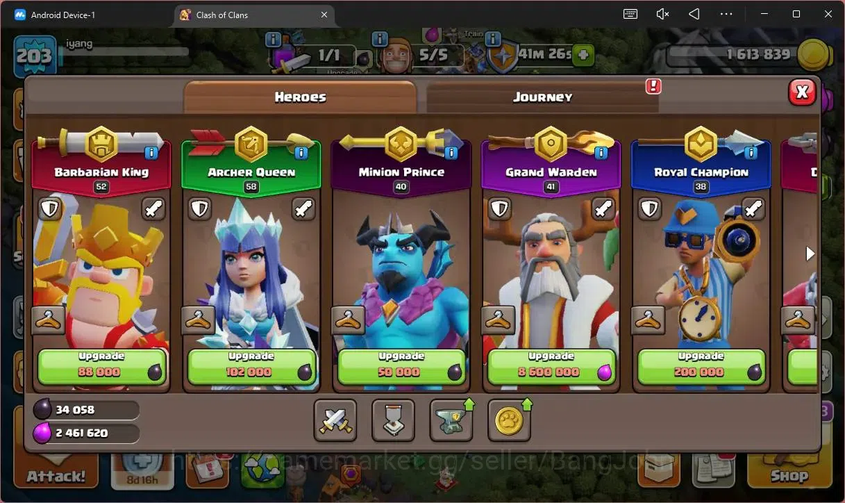 Clash of Clans Accounts Global |TH18–BH10|LVL 203|HH 12|BK52,AQ58,MP41,GW4 image 9