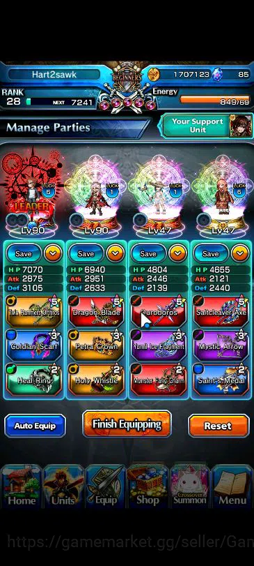 Grand Summoners Accounts Global|Rank 28|Starter|4 Ascend|Shirou Emiya,Chloe image 2
