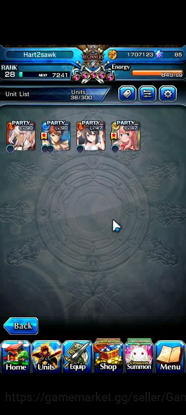 Grand Summoners Accounts Global|Rank 28|Starter|4 Ascend|Shirou Emiya,Chloe image 3