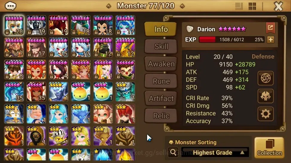 Summoners War: Sky Arena Accounts EUROPE Lv 100|2 LD[Vivachel,Nephthys]|28 Total NB5 image 10