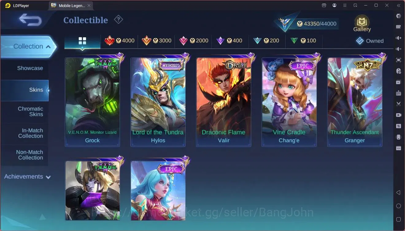 Mobile Legends: Bang Bang Accounts Global|Hero 95|Skin 171|Expert|Prime Granger|KOF K image 11