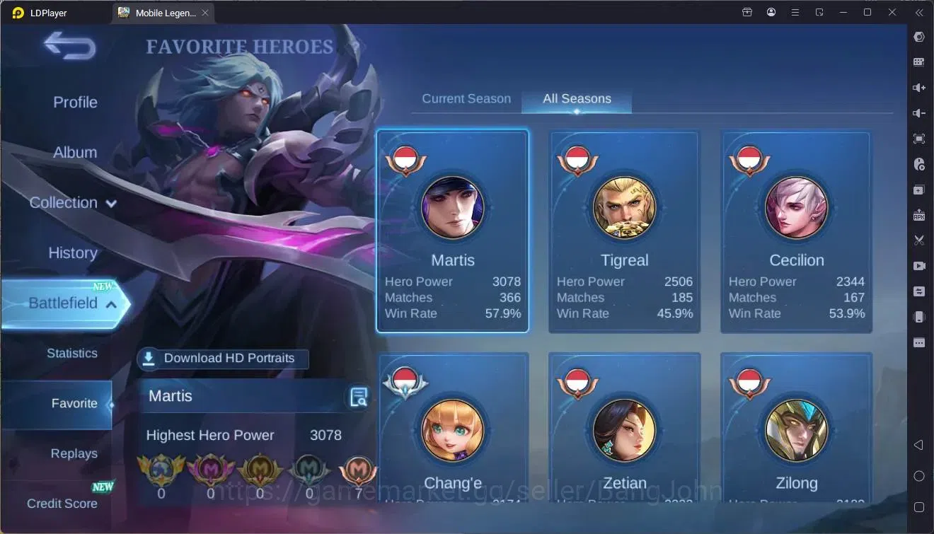 Mobile Legends: Bang Bang Accounts Global|Hero 95|Skin 171|Expert|Prime Granger|KOF K image 20