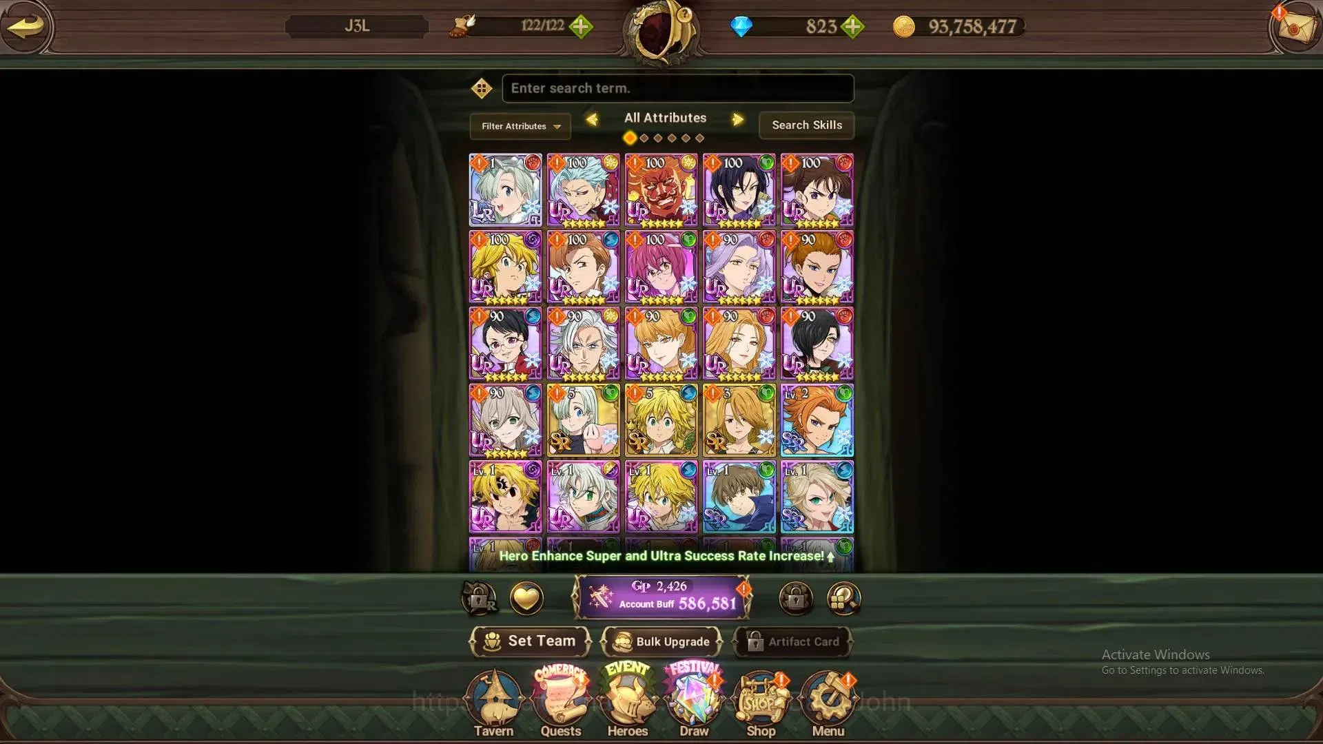 The Seven Deadly Sins: Grand Cross Accounts Global | 586K CC | 823 DM |1 LR+3 UR|LR P Elizabet image 4
