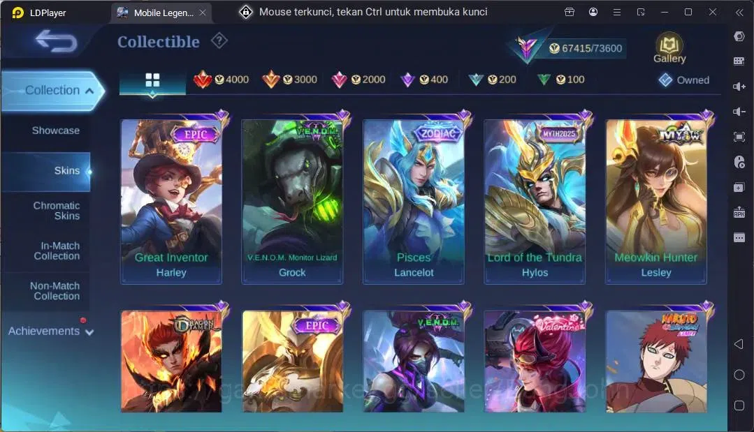 Mobile Legends: Bang Bang Accounts Global |Hero 132|Skin 314|Renowned|KOF Karina|CC N image 12