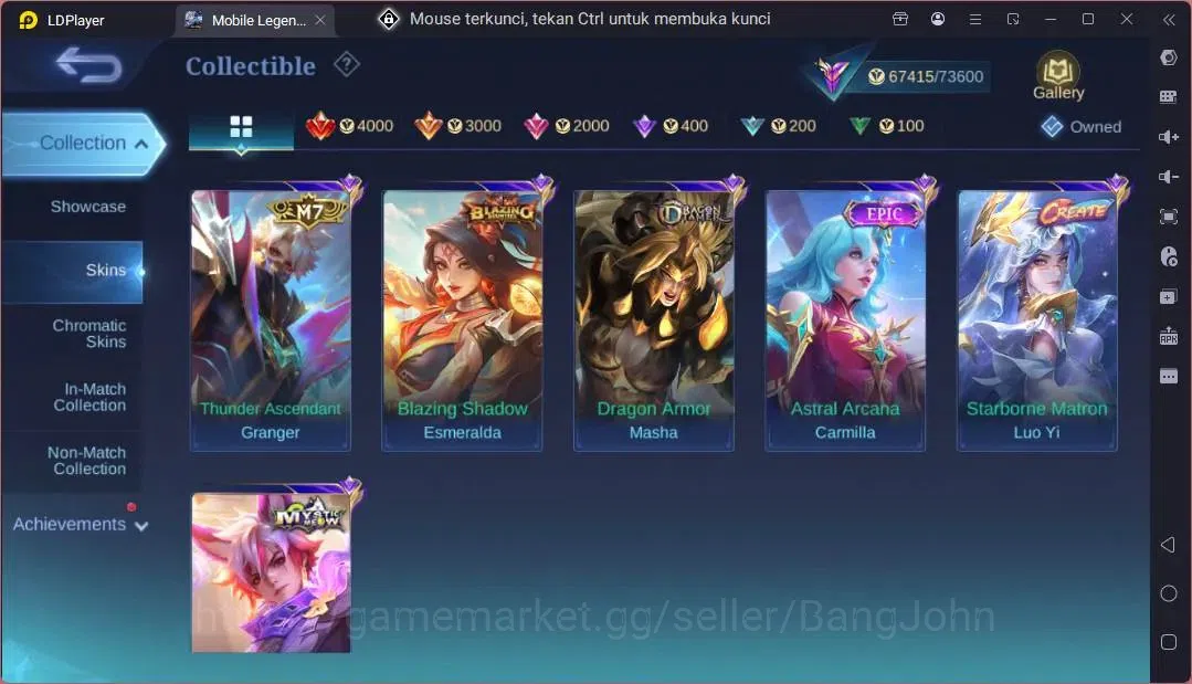 Mobile Legends: Bang Bang Accounts Global |Hero 132|Skin 314|Renowned|KOF Karina|CC N image 15