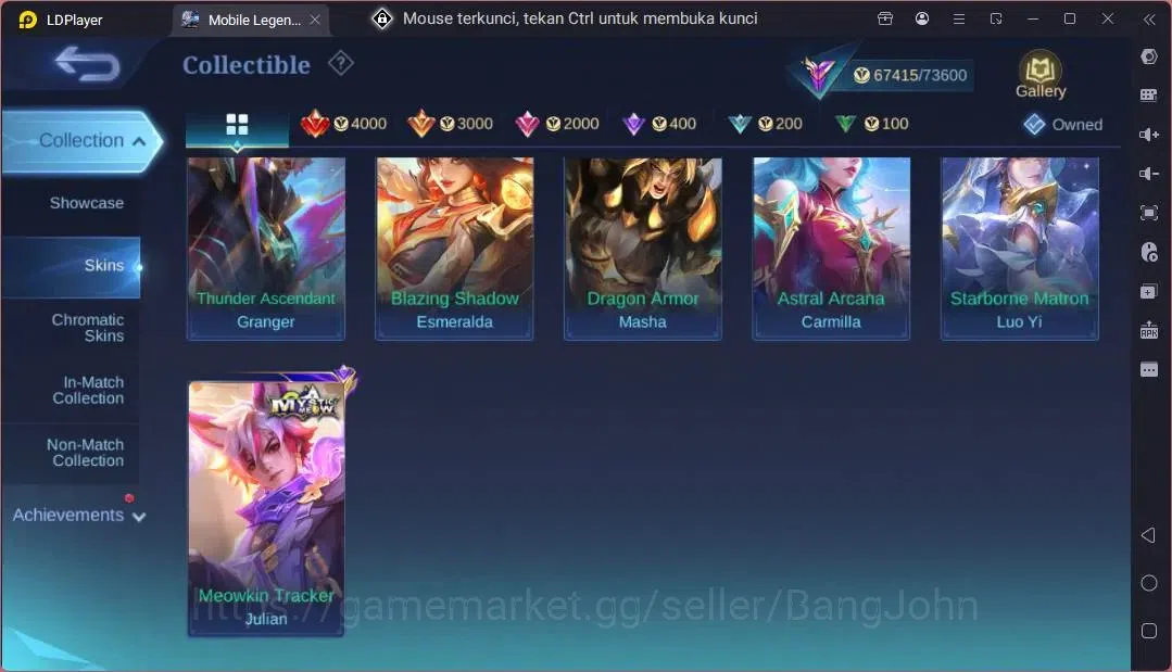 Mobile Legends: Bang Bang Accounts Global |Hero 132|Skin 314|Renowned|KOF Karina|CC N image 16