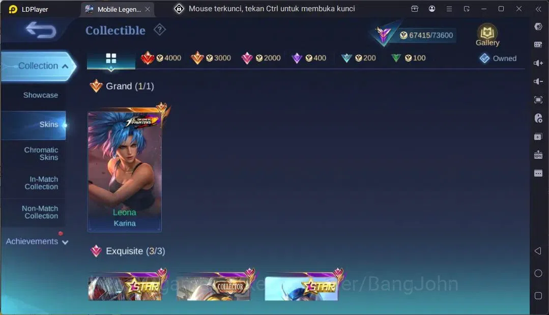 Mobile Legends: Bang Bang Accounts Global |Hero 132|Skin 314|Renowned|KOF Karina|CC N image 7
