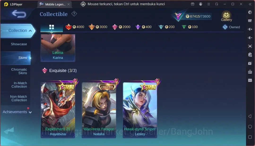 Mobile Legends: Bang Bang Accounts Global |Hero 132|Skin 314|Renowned|KOF Karina|CC N image 8