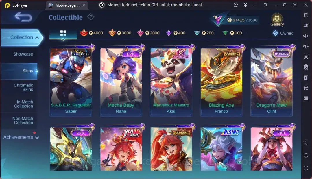 Mobile Legends: Bang Bang Accounts Global |Hero 132|Skin 314|Renowned|KOF Karina|CC N image 9