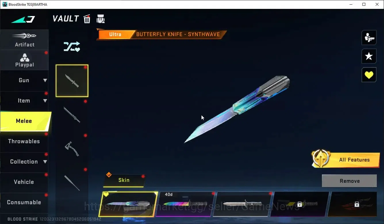 Blood Strike Accounts ASIA|ETERNAL Lv3 AK47,DeAgle+MELEE BFknife,Sword,C image 10