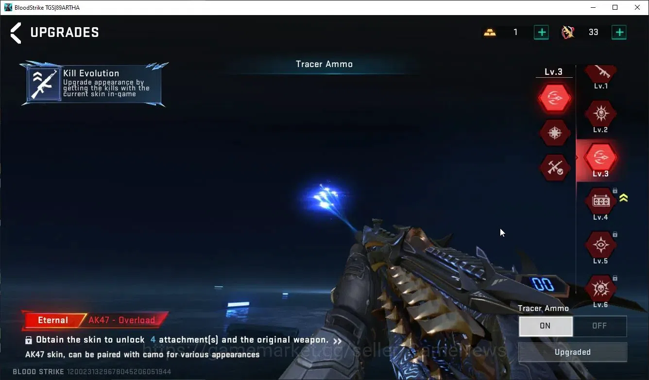 Blood Strike Accounts ASIA|ETERNAL Lv3 AK47,DeAgle+MELEE BFknife,Sword,C image 14