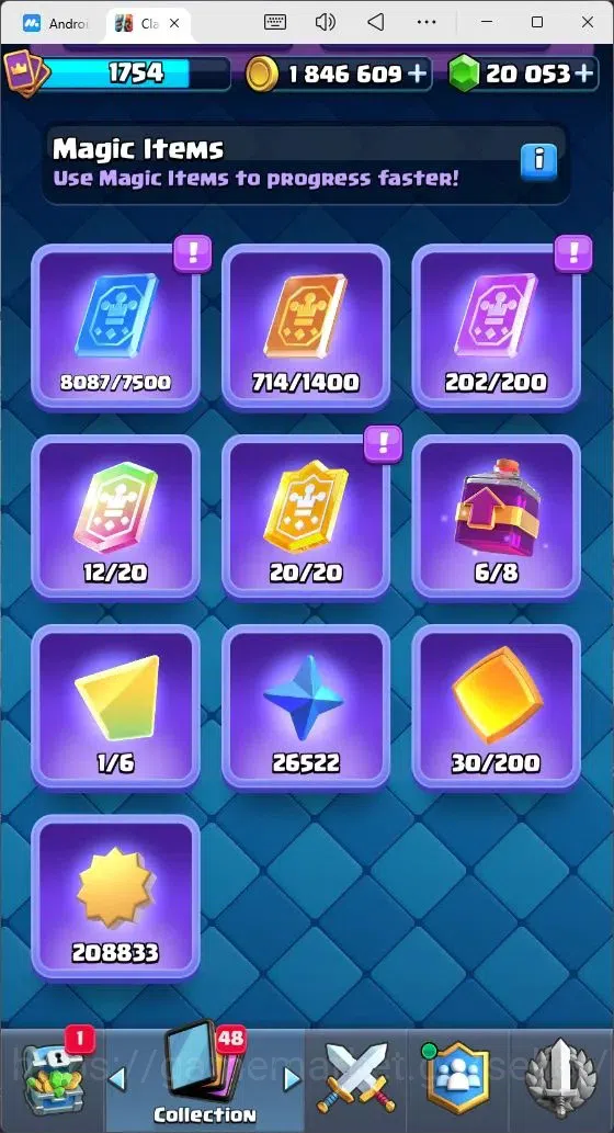 Clash Royale Accounts Mobile |Trophy 13353|21 Max Cards level|23 EVO Car image 15