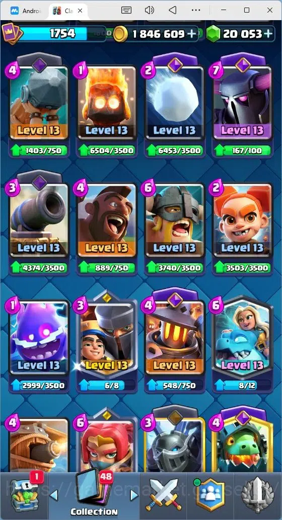 Clash Royale Accounts Mobile |Trophy 13353|21 Max Cards level|23 EVO Car image 8