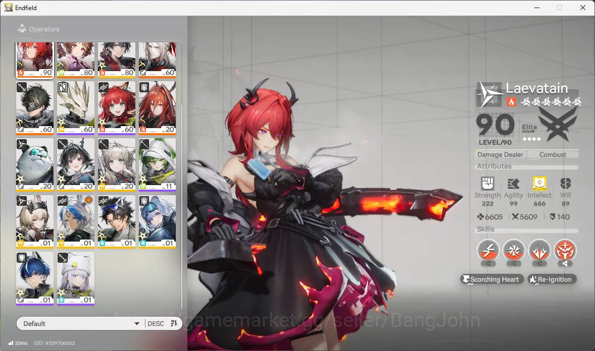 Arknights: Endfield Accounts ASIA |Lv 54|3 limit|Laevatain+sign,Yvonne+sign,Tan image 15