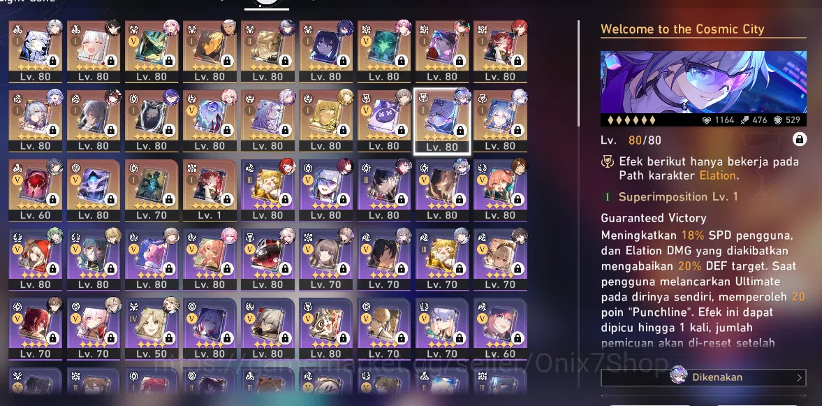 Honkai Star Rail Accounts ASIA | TL 70 | 34* 5 Star | Silverwolf Lv.999 ,Yao image 2