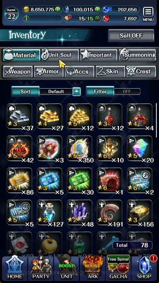Last Cloudia Accounts GLOBAL|Rank 22|100K Crystal|Collab Brave Frontier  image 8