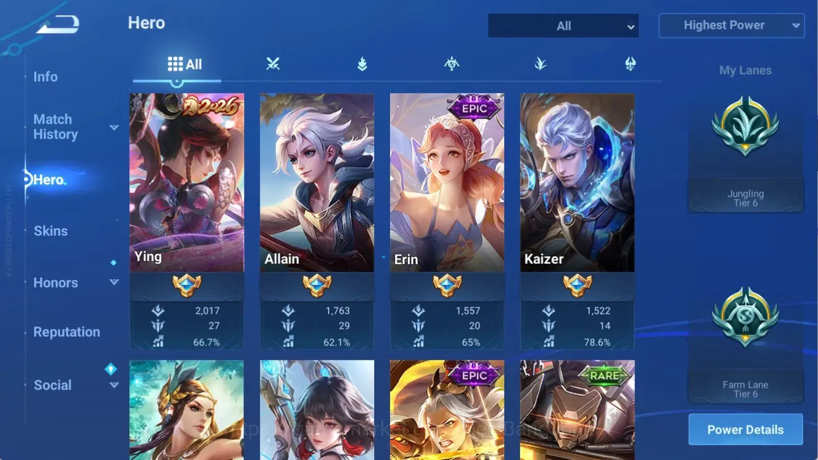 Honor of Kings Accounts Global | 112H 118S | Legend Lady Sun, Limited Yuhu image 2