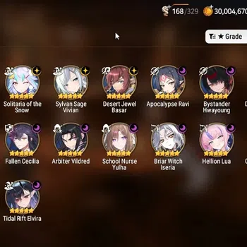 Epic Seven Accounts High-End GLOBAL UnVerif|16 ML(Harsetti,A Vildred,TR Elvira,Belian,SN Yulha Etc)+Aube,AW Hwayoung,EoA