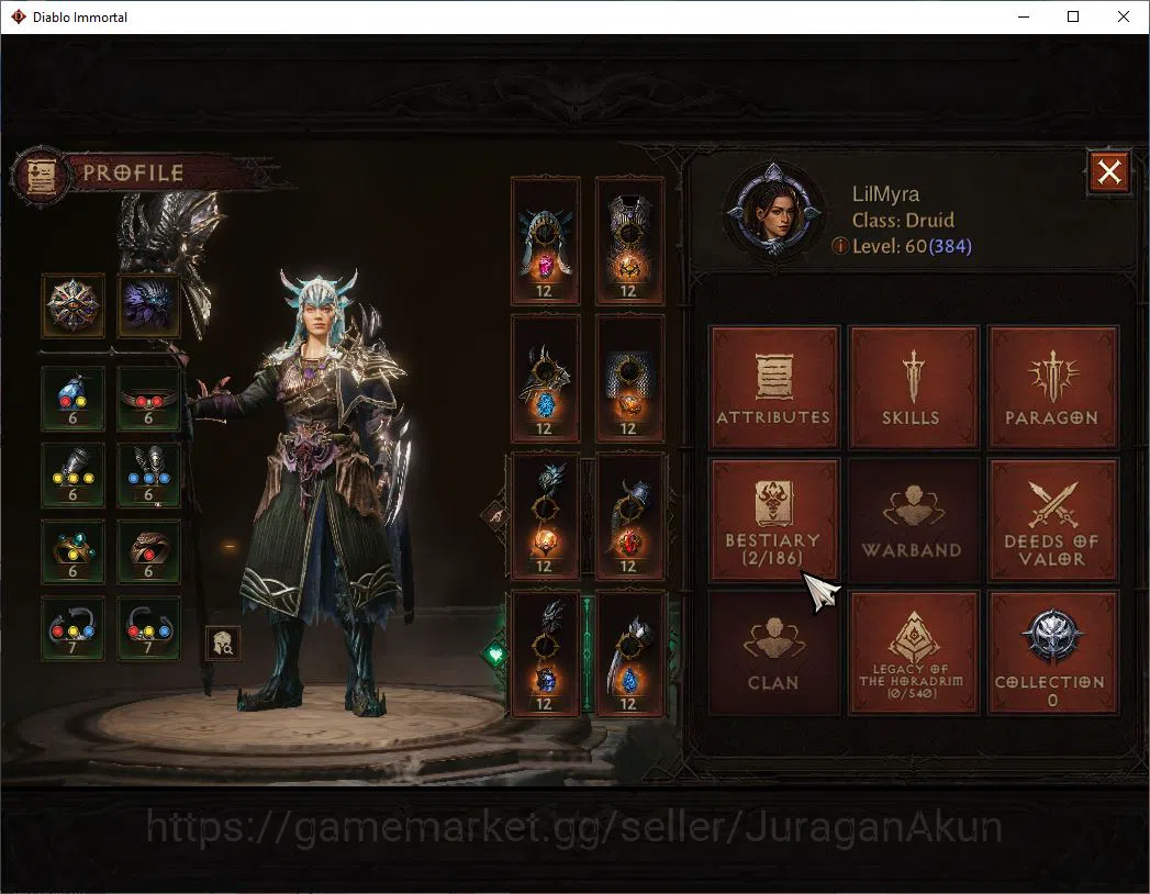 Diablo Immortal Accounts NA-High Heaven | Lv60(384)Druid| 31K CR|Reso 420 | image 3