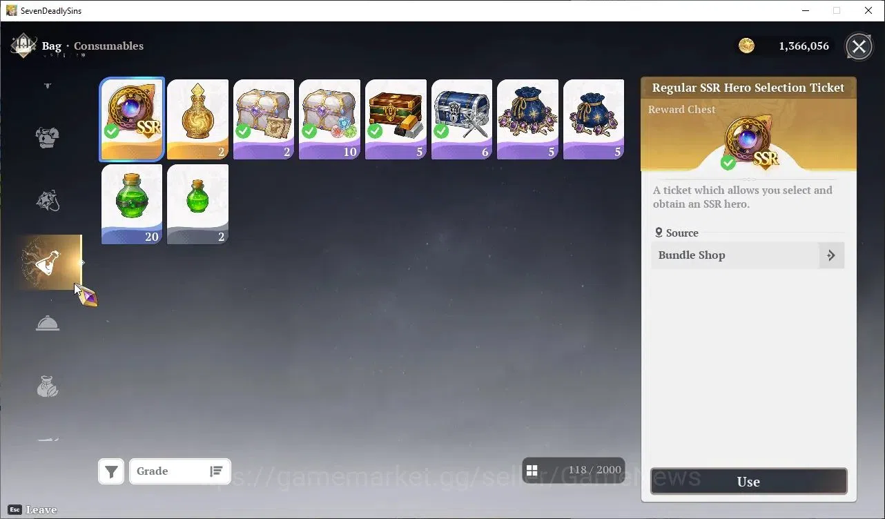 The Seven Deadly Sins: Origin Accounts SEA |Lv 2| 2 SSR + 1 SSR Selector| Daisy, Guila |8 image 7