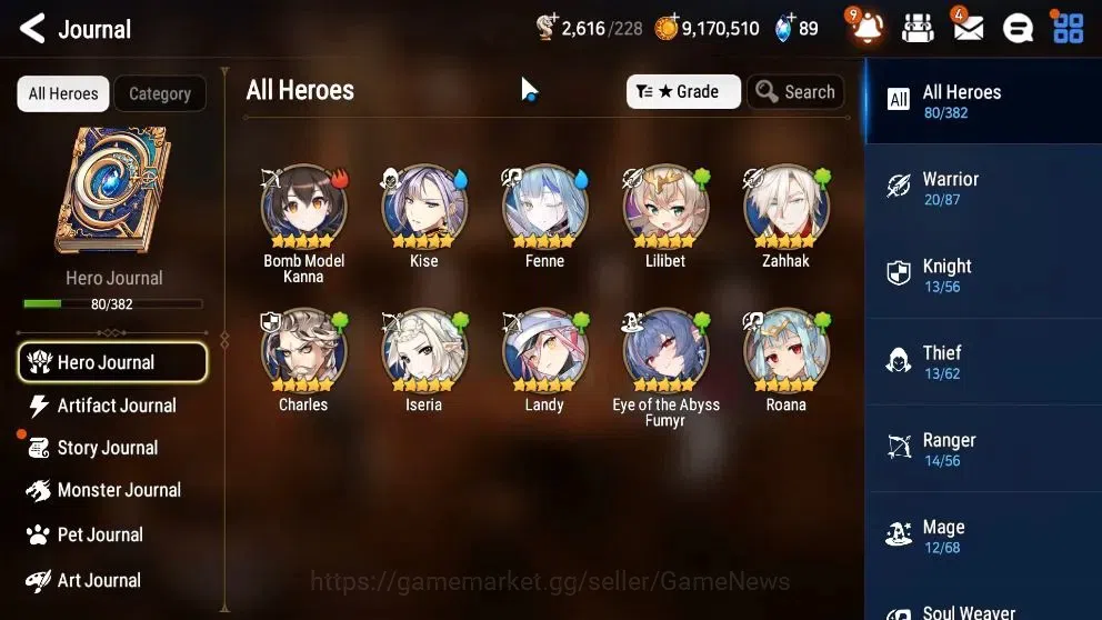 Epic Seven Accounts Starter Global UnVerif|New Era|3 ML(BW Iseria,SP Politis,Archdemon Shadow)+AB Fumyr,Iseria,Landy,etc|PoH 7