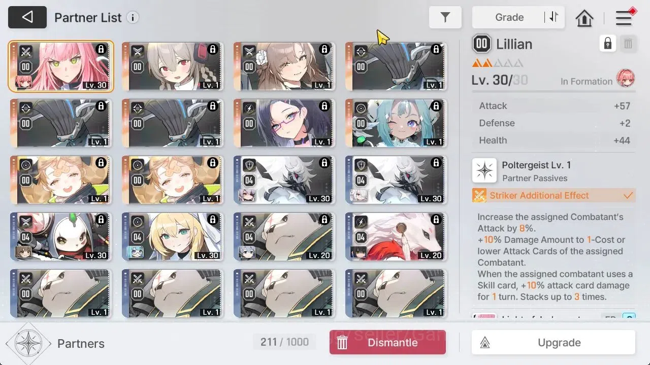 Chaos Zero Nightmare Accounts GLOBAL Lv37|5 SSR[Heidemarie,Nine,Khalipe,Vero,MeiLin]+9 SR[NiaM6,Selenam4,MikaM2]+7 SR 6