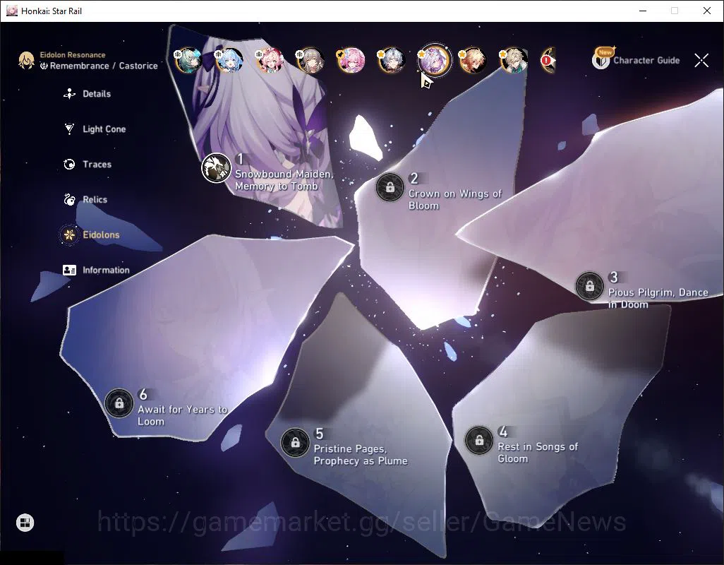 Honkai Star Rail Accounts Asia|TL 66|13 Limited|[Castorice E1,Cerydra,Anaxa] image 5
