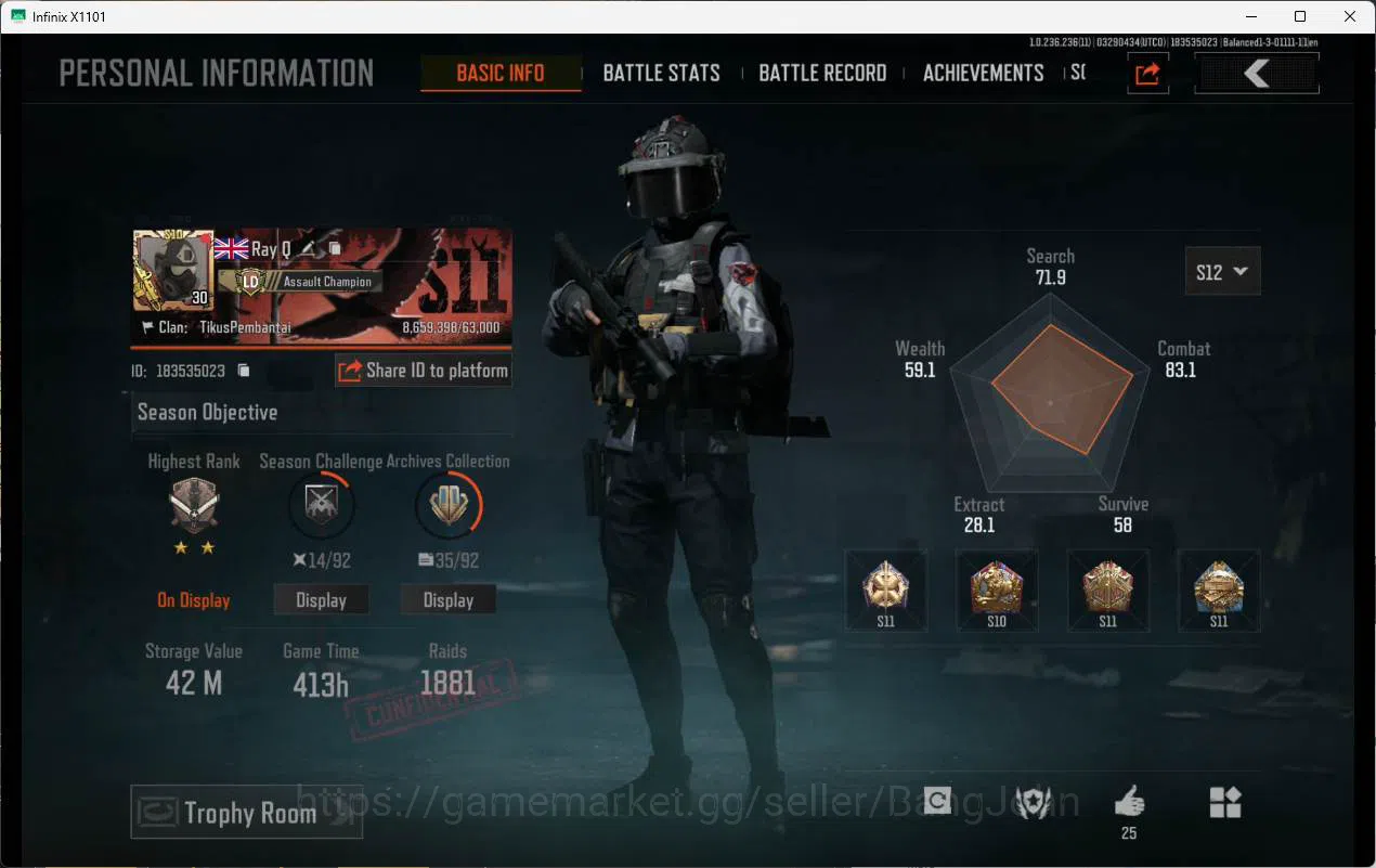 Arena Breakout Others mobile | lv 30, SV 42m | CV 11m many good item and image 1
