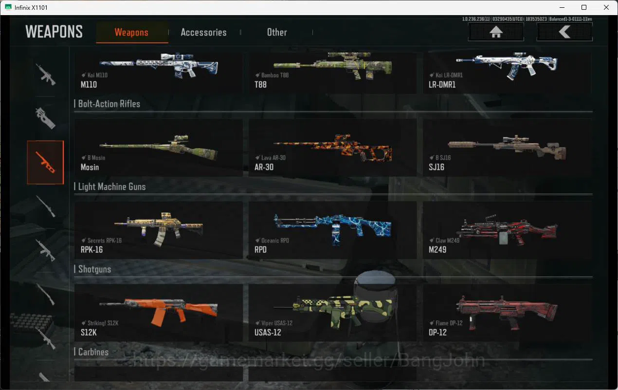 Arena Breakout Accounts Others mobile | lv 30, SV 42m | CV 11m many good item and skin WP, more detail Check SS AB057B 9