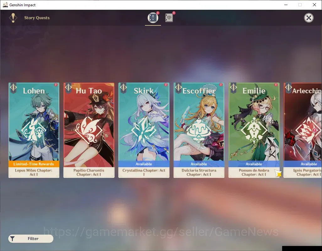 Genshin Impact Accounts ASIA|AR 55|4 Limited + 2 (*5 Weapon)|Furina C2 + S image 14