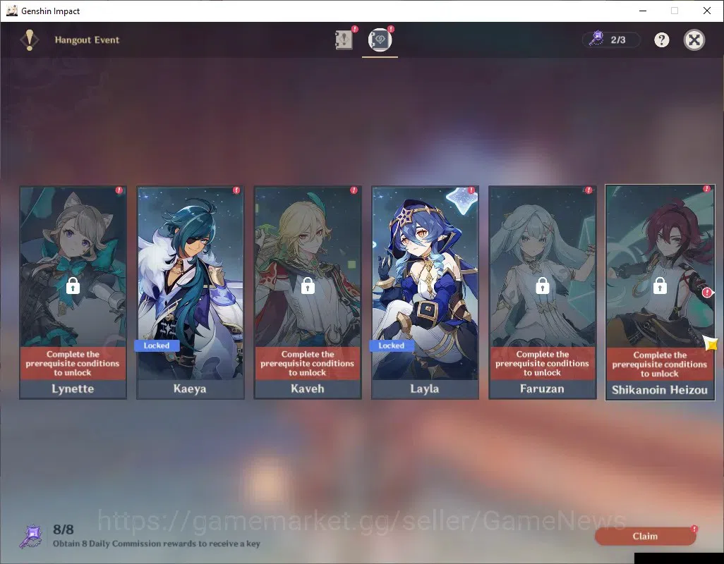 Genshin Impact Accounts ASIA|AR 55|4 Limited + 2 (*5 Weapon)|Furina C2 + S image 16