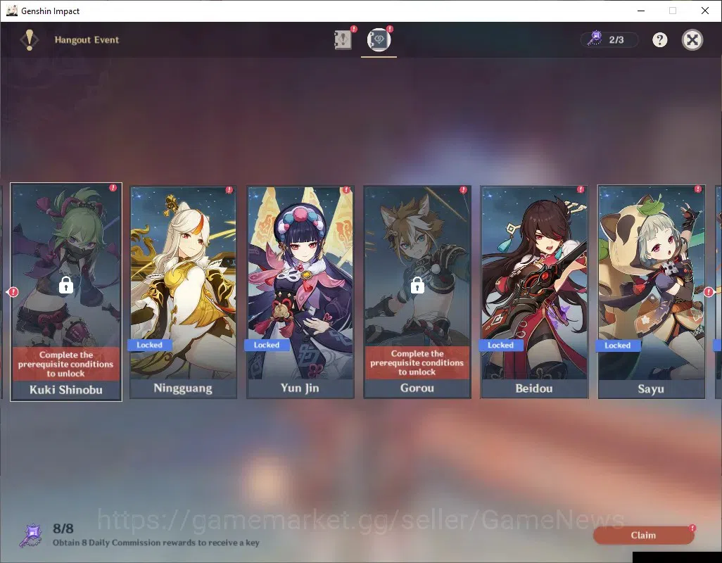 Genshin Impact Accounts ASIA|AR 55|4 Limited + 2 (*5 Weapon)|Furina C2 + S image 17