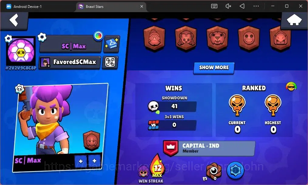 Brawl Stars Accounts Global | 883 Trophy| 13 Brawler|1 Max Hypercharge( image 3