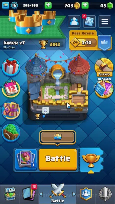 Clash Royale Accounts Lvl 16|Trophy 2013|KTL 6|Best Starter Account|Card image 1