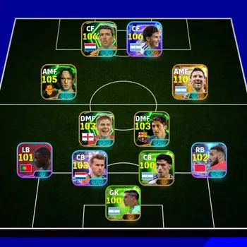 eFootball Accounts High-End Messi 110| Alvarez 106| Makay 106| Totti 105| Ketelaere 105 | Ronaldo 105| Suarez 105| Aguero
