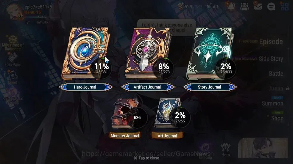 Epic Seven Accounts GLOBAL Unverif|NewEra|2 ML(SpecimenSez,LCermia)+Se image 3