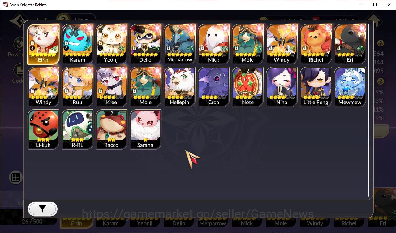 Seven Knights Re:Birth Accounts Global Sea|5 Ex-7k [Gelidus,Fai,Juri,Rosie,Melia]& image 8