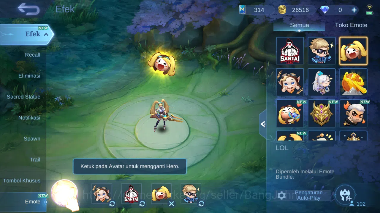 Mobile Legends: Bang Bang Accounts GLOBAL Hero 102 Skin 166 | CC Nata | Lunar Change  image 10