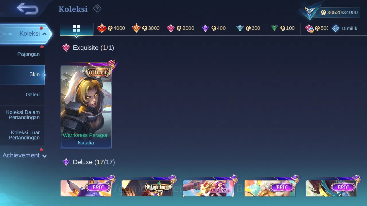 Mobile Legends: Bang Bang Accounts GLOBAL Hero 102 Skin 166 | CC Nata | Lunar Change  image 3