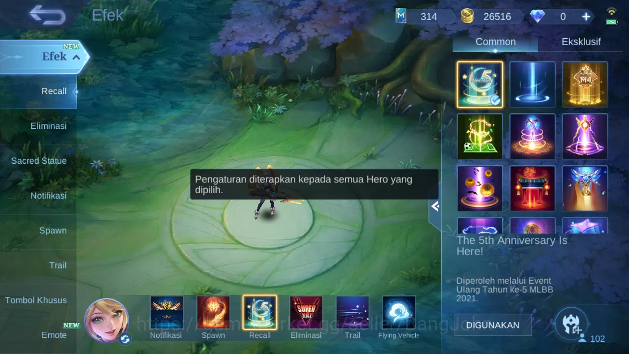 Mobile Legends: Bang Bang Accounts GLOBAL Hero 102 Skin 166 | CC Nata | Lunar Change  image 5