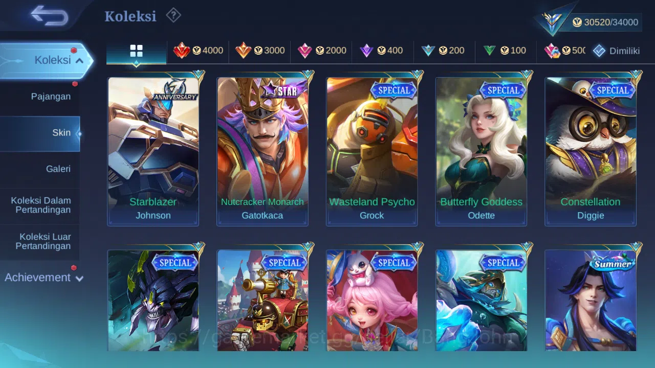 Mobile Legends: Bang Bang Accounts GLOBAL Hero 102 Skin 166 | CC Nata | Lunar Change  image 8