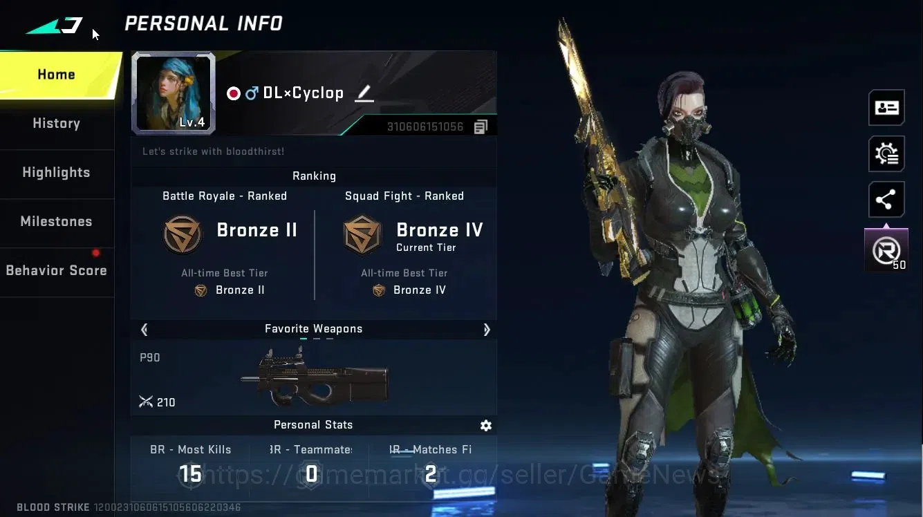 Blood Strike Accounts ASIA|ETERNAL AUG-Empyrean|Legendary Skydive Trail, image 2