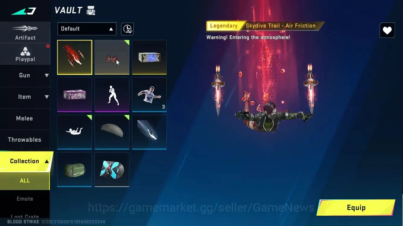Blood Strike Accounts ASIA|ETERNAL AUG-Empyrean|Legendary Skydive Trail, image 8