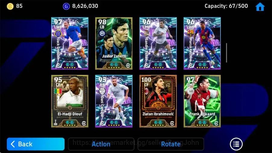 eFootball Accounts Mobile|PW 3220|Zlatan Ibrahimovic BigT,Malco Epic, image 5