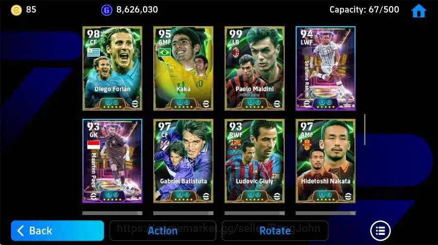 eFootball Accounts Mobile|PW 3220|Zlatan Ibrahimovic BigT,Malco Epic, image 7
