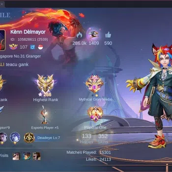 Mobile Legends: Bang Bang Accounts Collector Global|Hero 133|Skin 352|Exalted|Prime Granger|KOF GS,Karina|Sanrio Floryn|LBX
