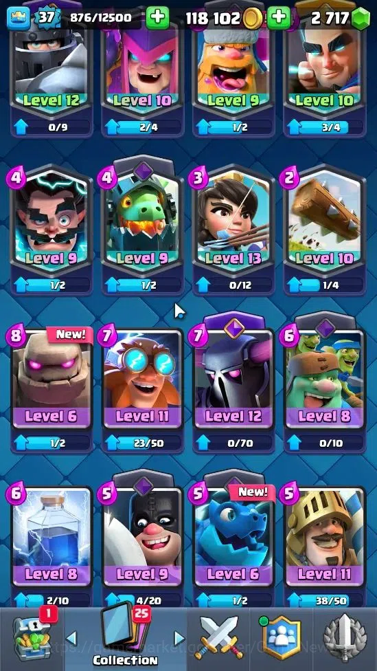Clash Royale Accounts Lv 37|Trophy 7530|Limited Skin|KTL 12|4 Hero 12 EV image 5
