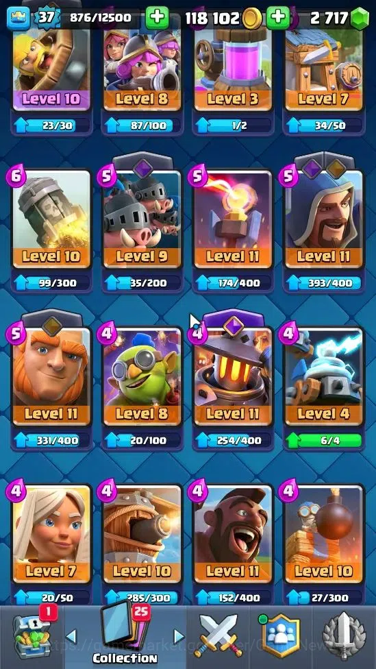 Clash Royale Accounts Lv 37|Trophy 7530|Limited Skin|KTL 12|4 Hero 12 EV image 7